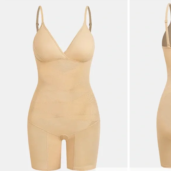 Cupshe Bare Comfort Nude Shapewear Bodysuit - Picture 1 of 6